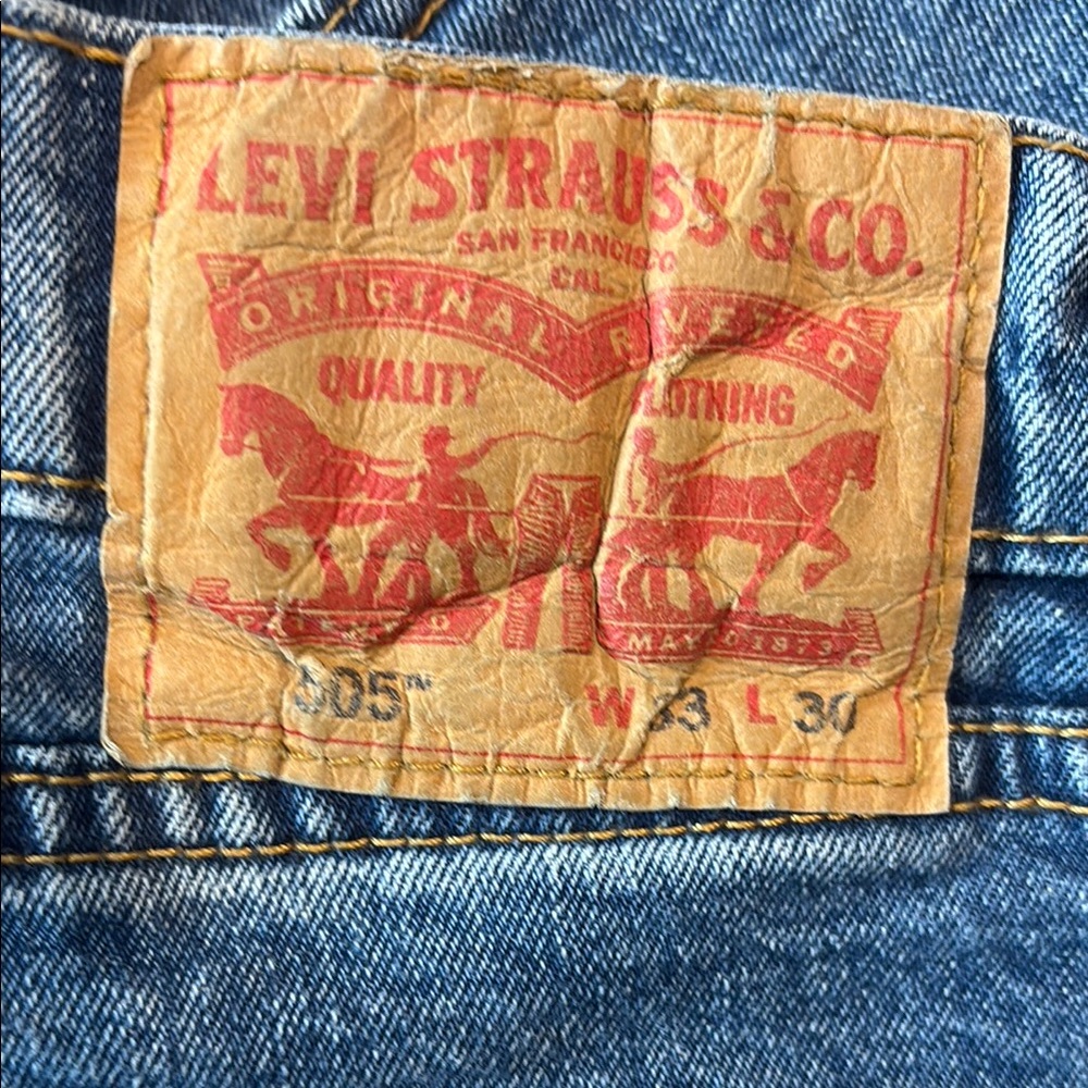 Levi's Blue Straight Jeans Iconic Design 33x30